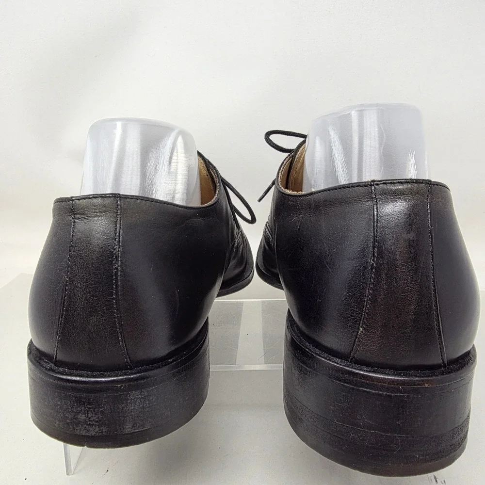 Rockport Wingtip Oxford Mens 9 W APM50131 Black Leather Dress Shoes Italy Good